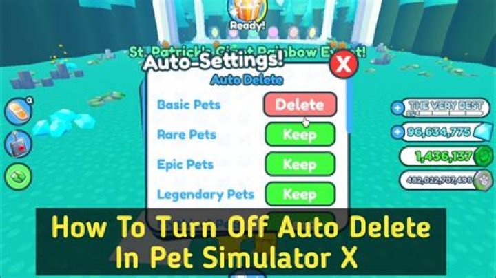 How To Turn Off Auto Delete in Pet Simulator X